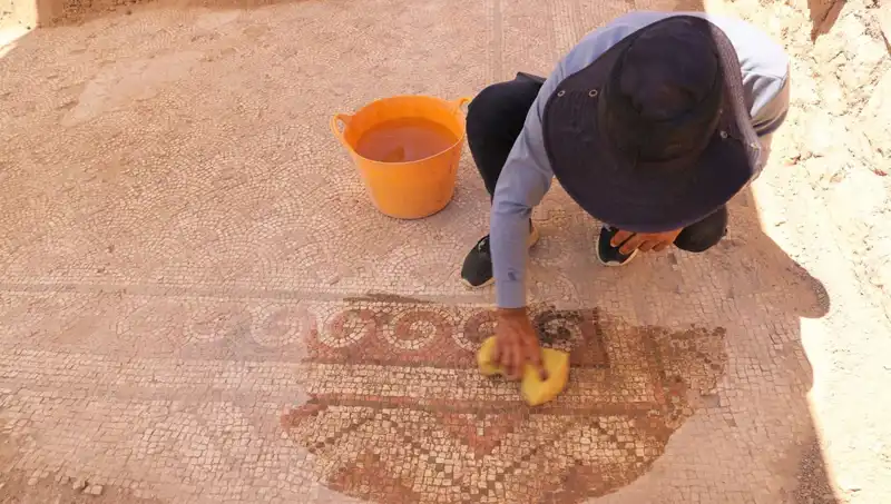 Mardin'de 1500 Yıllık Mozaik Keşfi: Bozulmamış Haliyle Tarihe Işık Tutuyor