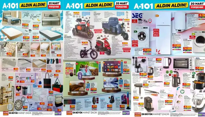 A101 Aktüel Kataloğu 20 Mart: Yeni Ürünlerle Evlerinizi Şenlendiriyor
