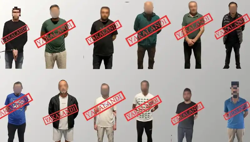 Türkiye'de Kırmızı Bültenle Aranan 12 Şahısın Yakalanma Operasyonu