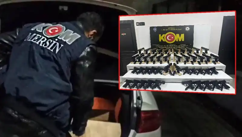 Mersin'deki Araçta Ele Geçirilen Gizli Silah Deposu Halka Açıklandı!