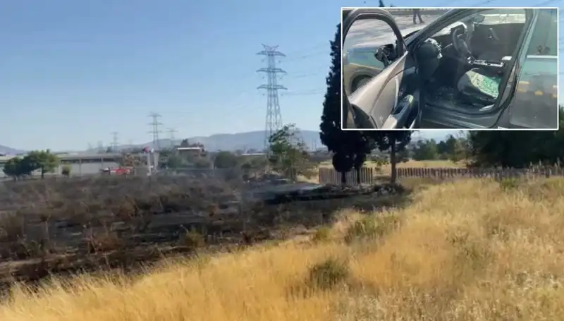 İzmir'de Otluk Alanda Çıkan Yangın AVM Otoparkını Tehdit Etti