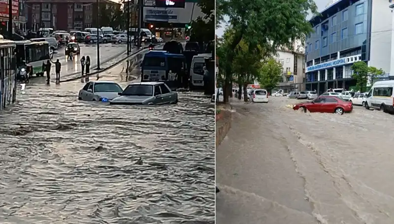Ankara'yı Vuran Sağanak: Arabalar Sürükleniyor, Hayat Durma Noktasında!