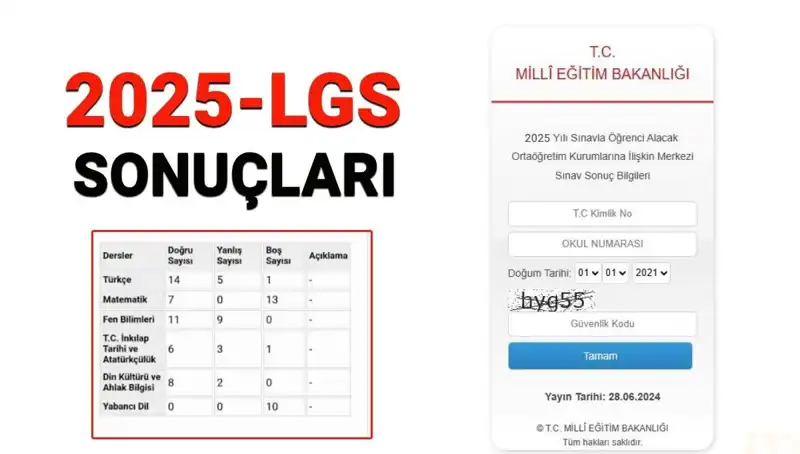 LGS Sınav Sonuçları 2025: Sorgulama Ekranı ve Tarih Merak Ediliyor